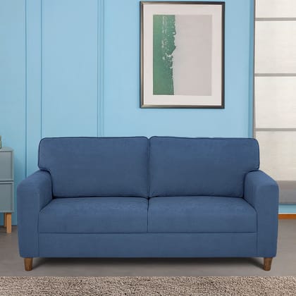 Utopia Blue Fabric 3 Seater Sofa