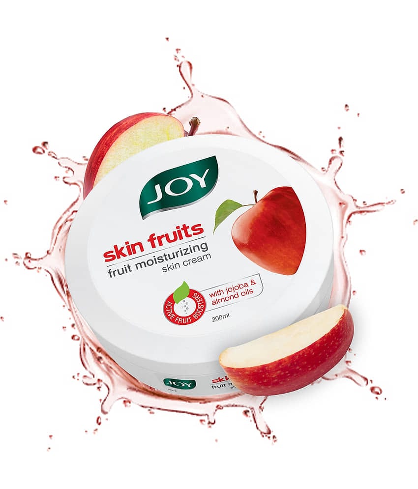 Joy Skin Fruits Moisturizing Cream with Jojoba and Almond Oil for all skin types 200 ml (Pack of 1)