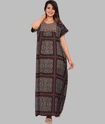 G4Girl - Multi Color Cotton Women's Nightwear Nighty & Night Gowns ( Pack of 1 )
