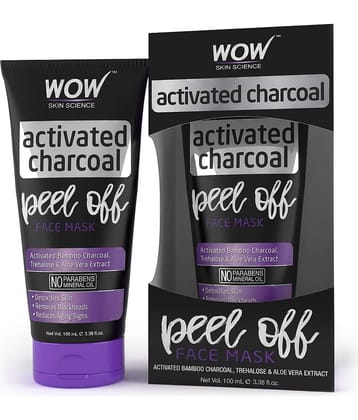 WOW Skin Science Activated Charcoal Face Mask - Peel Off - No Parabens & Mineral Oils (100mL)