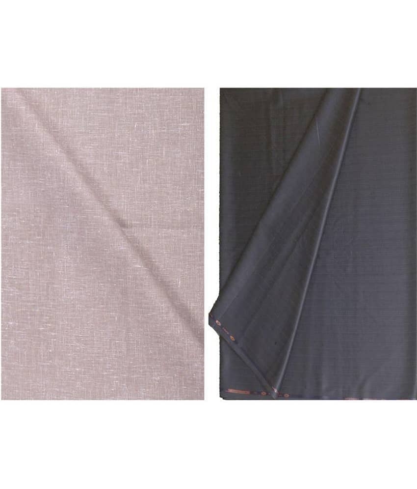 Kundan Sulz Gwalior Multi Linen Unstitched Shirts & Trousers