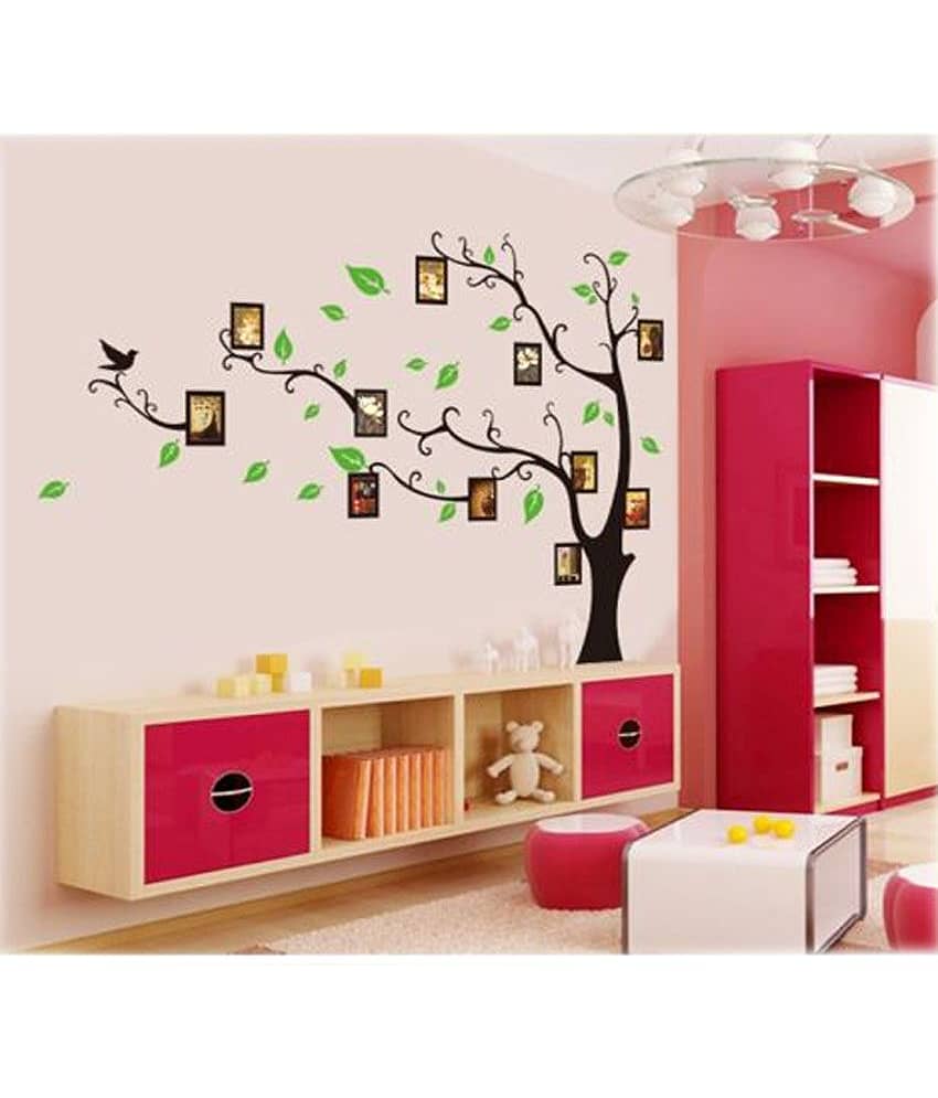 Asmi Collection Pvc Family Photo Tree Wall Stickers Wall Decals