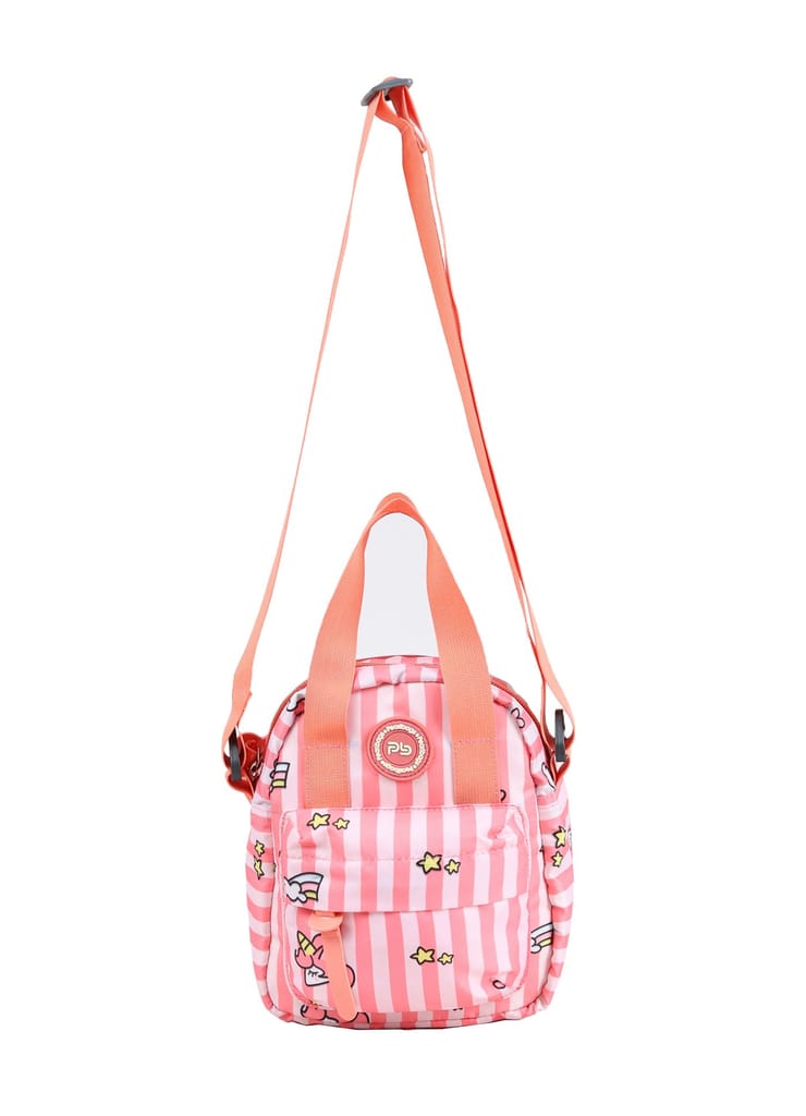 PB Pearlbags Soft Crossbody Shoulder Or Hand Bag or Sling bag Water Resistant Anti Fall Stationery Storage Bag Handbag Clutch Bag Sweet Birthday Gift For 5-10 Years Children Students Girls