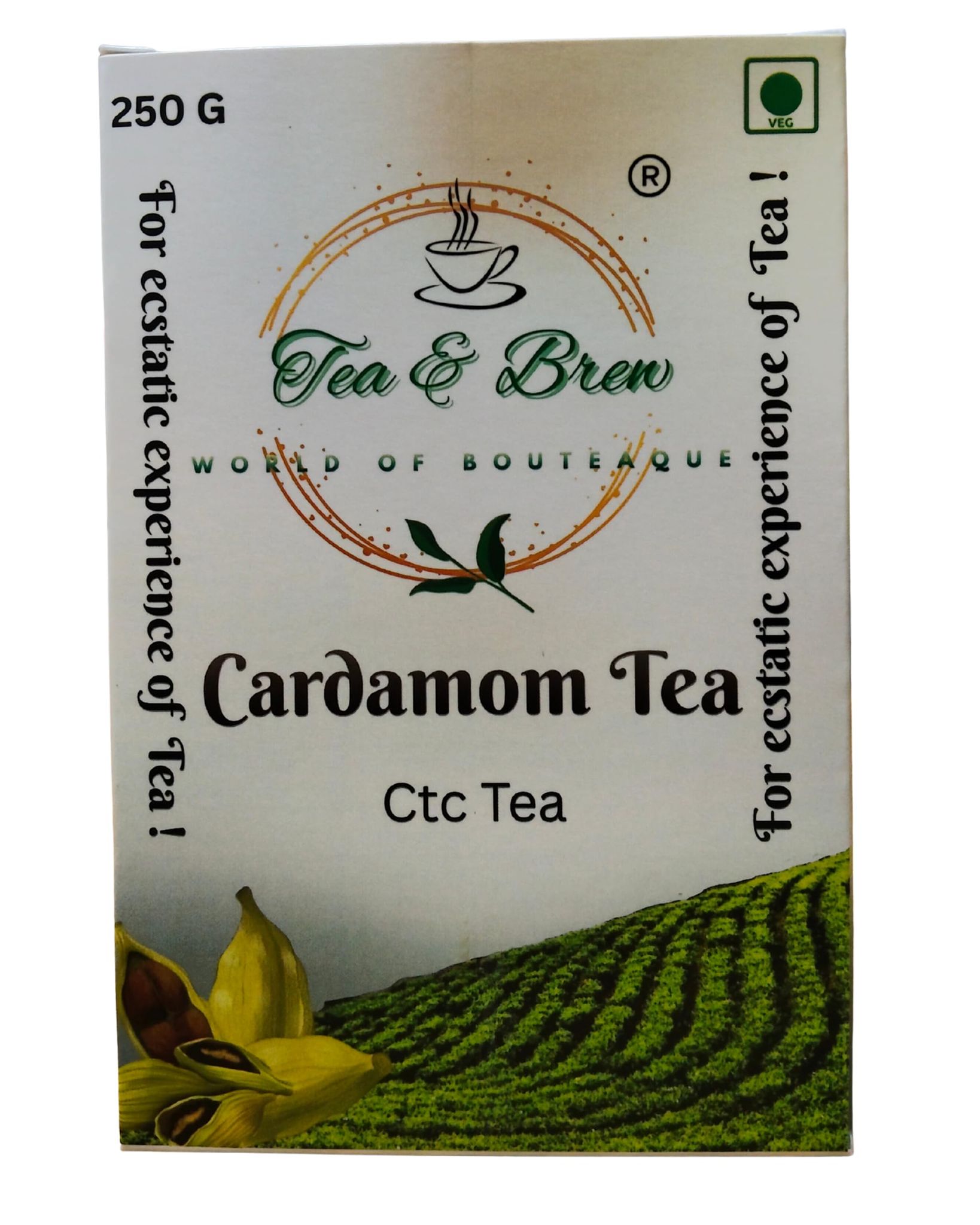 Tea & Brew | Cardamom Tea | 250g Box | Pack of 1