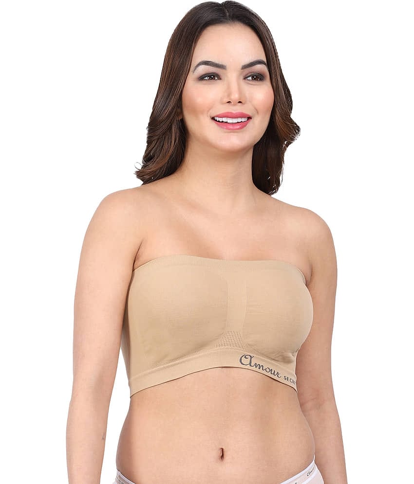 AMOUR SECRET Pack of 1 Nylon Non Padded Tube Bra For Women ( Nude )