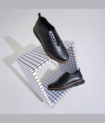 Neemans Flexy Brogues Black Men's Sneakers