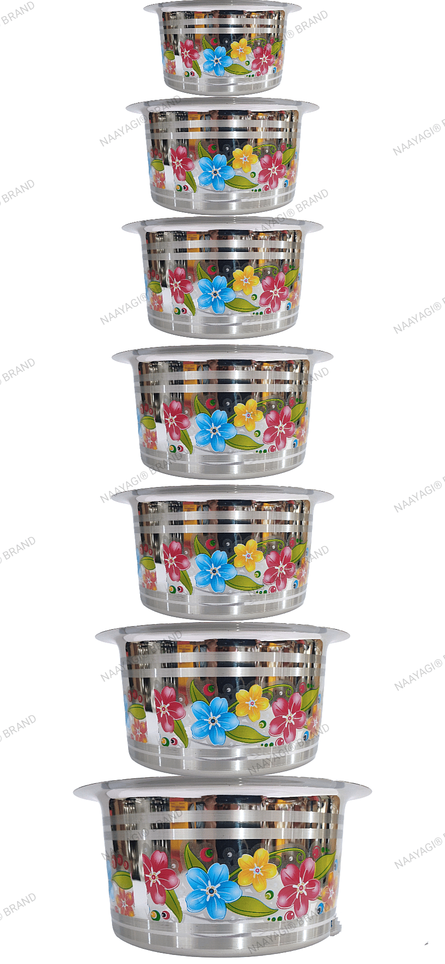 STAINLESS STEEL TOPE SET, TOPE SET, TOPES, COLOR TOPE SET, SET OF 6 PIECES, SS TOPES, COOKING VESSEL, TOPE