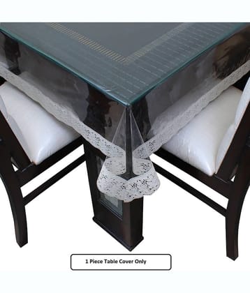Revexo Printed PVC 4 Seater Rectangle Table Cover & Table Mats ( 60 x 40 ) cm Pack of 1 Transparent