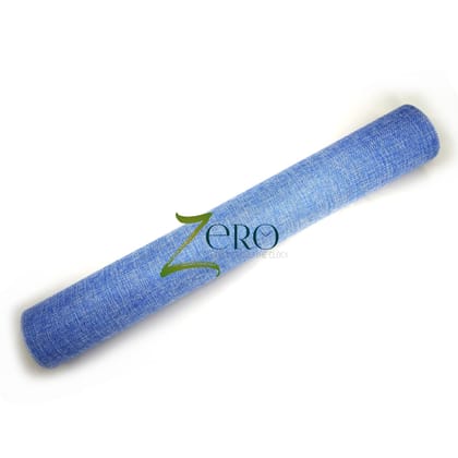 Natural Jute Burlap Mesh Fabric Sheet Roll - 19 Inches By 197 Inches - Ultramarin Color