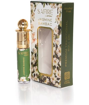 SAFIRE JASMINE SAMBAC ATTAR (COMBO PACK 6ML*2) ROLL-ON PERFUME OIL FOR MEN AND WOMEN