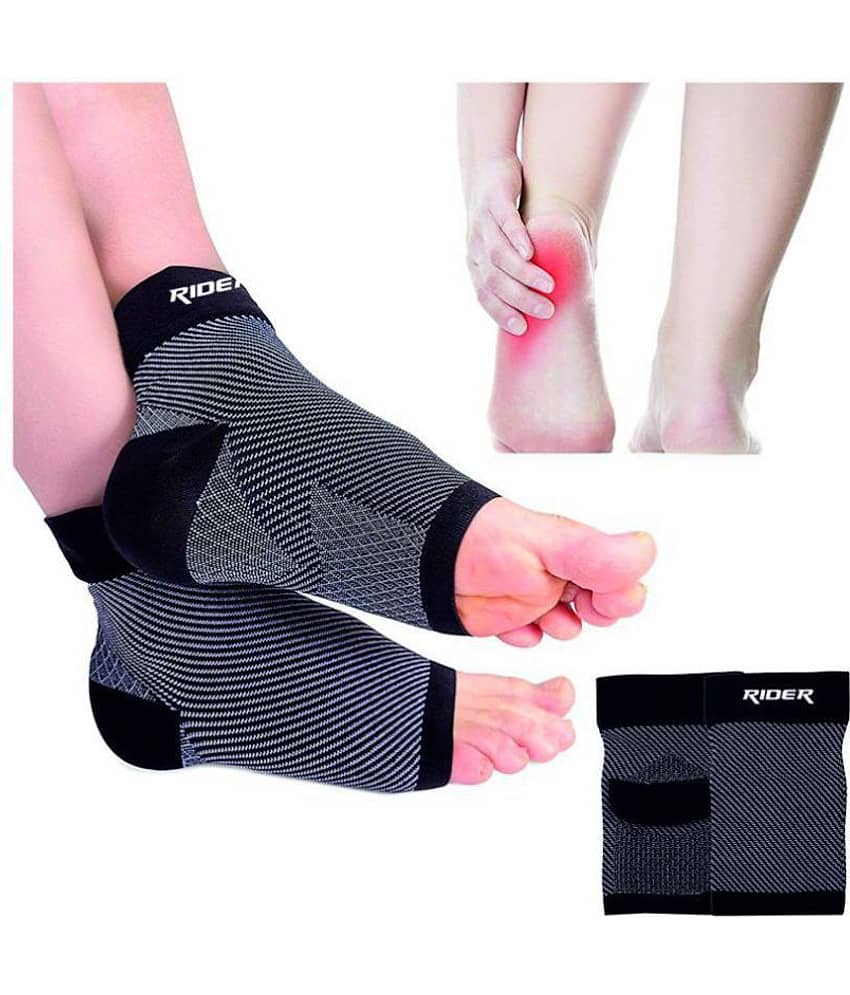 JUST RIDER Unisex Foot Compression Sleeves Brace Support for Ankle and Heel