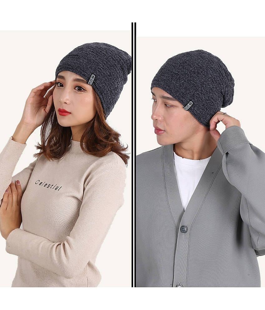 Edifier Woollen Winter Cap for Men & Women (Pack of 1)