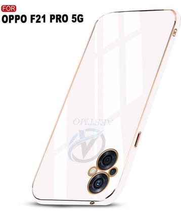AESTMO - White Silicon Plain Cases Compatible For Oppo F21 Pro 5G ( Pack of 1 )