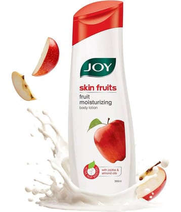 Joy Skin Fruits Lightweight Body Lotion with Almond Oil & Jojoba Oil Best Suited For Summers 300ml (Pack of 1)