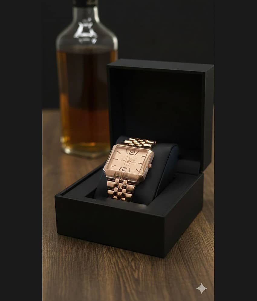 Fadiso Fashion Rose Gold Stainless Steel Analog Men's Watch
