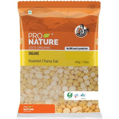 Pro Nature Organic - Roasted Chana Dal/Kadale Bele, 200 g Pouch