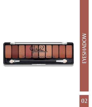 Glam21 10 Color Eyeshadow Palette LongLasting mattes and creamy shimmers 13.5g Shade-04