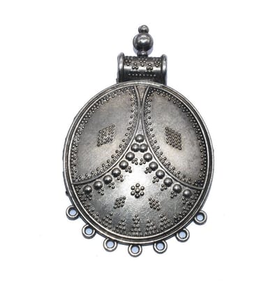 Antique Black Oxidized German Silver Pendant  ,(OXP-009) , Per Packet of 2 Pcs-Per Packet of 2 Pcs / 76 MM