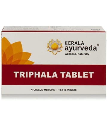 Kerala Ayurveda Triphala 100 Tablets, Helps with Gut health, Constipation, 100% Ayurvedic medicine for constipation, Regulates Bowel movement
