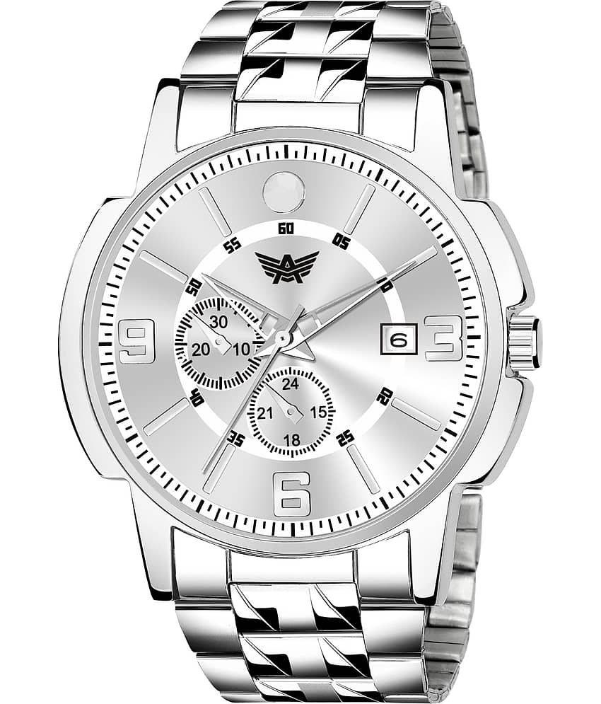Abrexo Silver Stainless Steel Analog Men's Watch