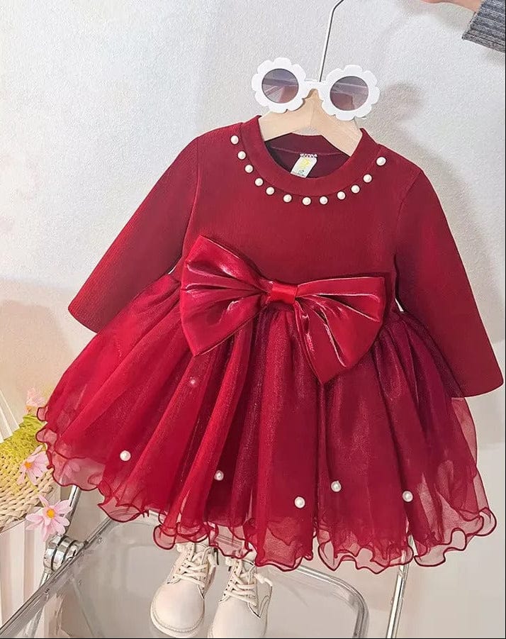 Girls Imported Frock [GF-7628] (6Month - 1Years)-6M-9M (Size - 14) / Imported