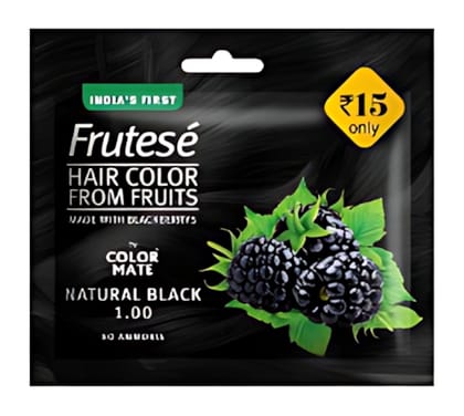 COLOR MATE HAIR COLOR CREAM FRUTESES -24ML NATURAL BLACK