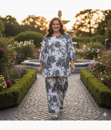 Flavia Creation Women Top With Trousers Co-Ord Set ( Multi Color )