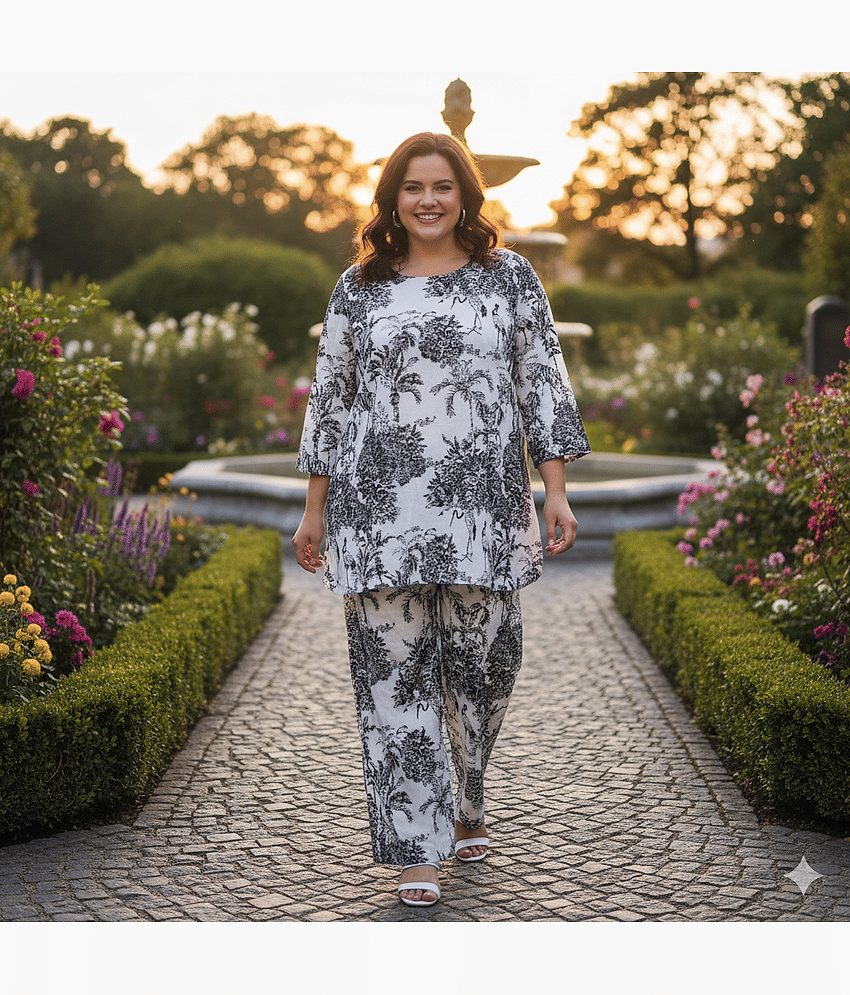 Flavia Creation Women Top With Trousers Co-Ord Set ( Multi Color )