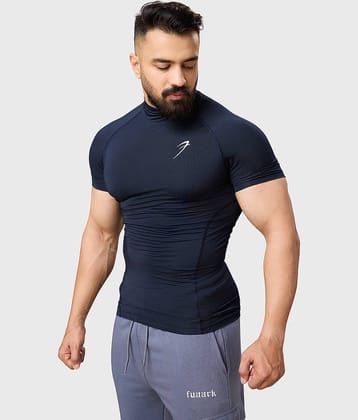 Fuaark Black Polyester Slim Fit Men's Compression T-Shirt ( Pack of 1 )
