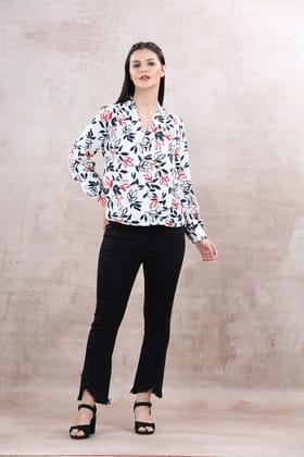 Casual Georgette Top White-White / S