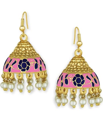 Spargz - Golden Jhumki Earrings ( Pack of 1 )
