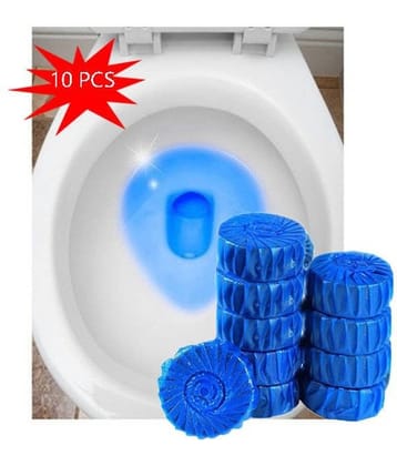 Radhe Creation (Pack 1 - 10pc) Automatic Flush Toilet Bowl Cleaner Tablets, Bathroom Toilet Tank Cleaner, Powerful Cleaning Ball Toilet Blue Deep Clean Bubbles, Mild Lemon Scent, Long Lasting Fresh Air05:45&nbsp;PM