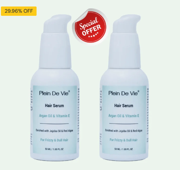 Hair Serum | Argan Oil | Vitamin E | Frizzy & Dull Hair | Unisex | 2x 50ml