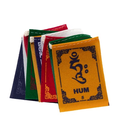 Tibetan Prayer Flags: Colorful Flags with Traditional Symbols for Spreading Good Fortune and Prayers (Size - S) by Total Sporting And Fitness Solutions Pvt Ltd
