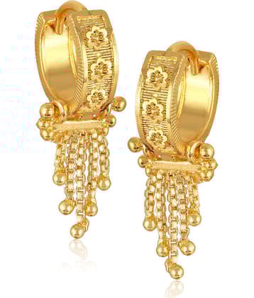 VIVASTRI Golden Bali Earrings ( Pack of 1 )