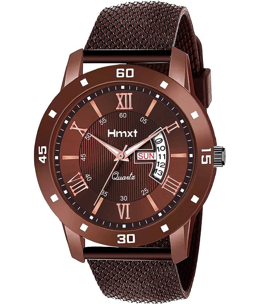 HMXT Brown Silicon Analog Men's Watch