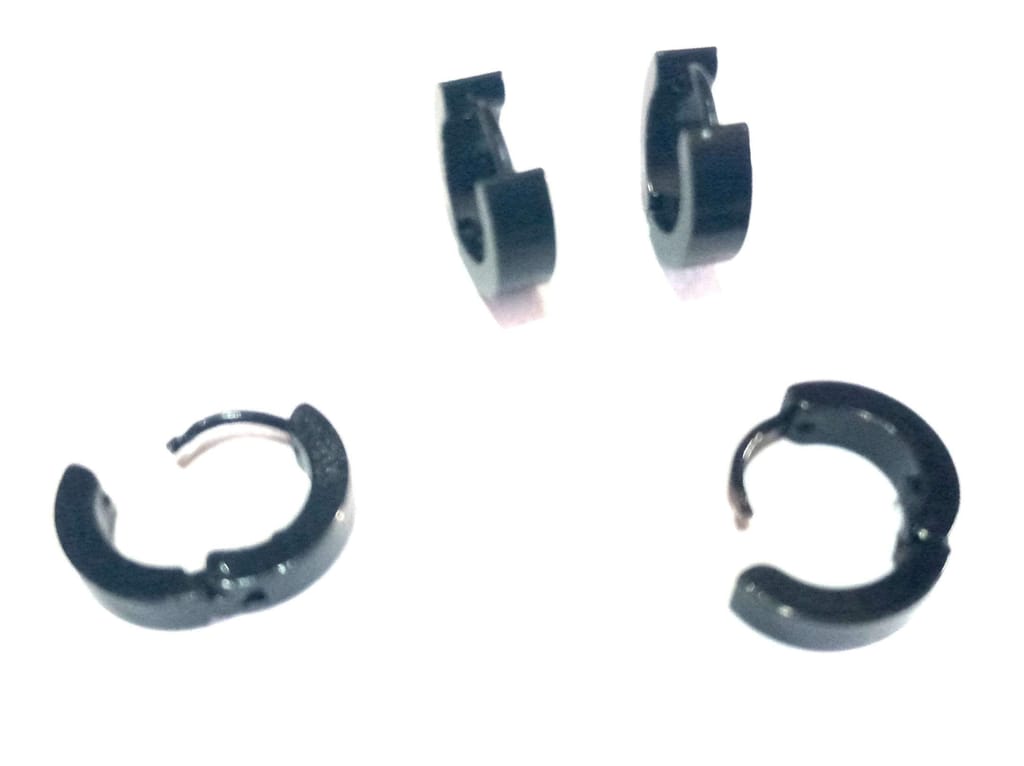 2 Pair Mens Jewellery Black Studs Earring/Earring for Men/Boys/Boyfriend. - Earrings | Buy online on ZillyBuy