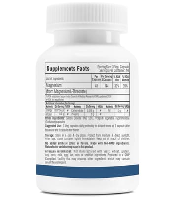 Vitaone Trexgenics Magnesium L-Threonate Capsules Vitaone Trexgenics Magnesium L-Threonate Capsules