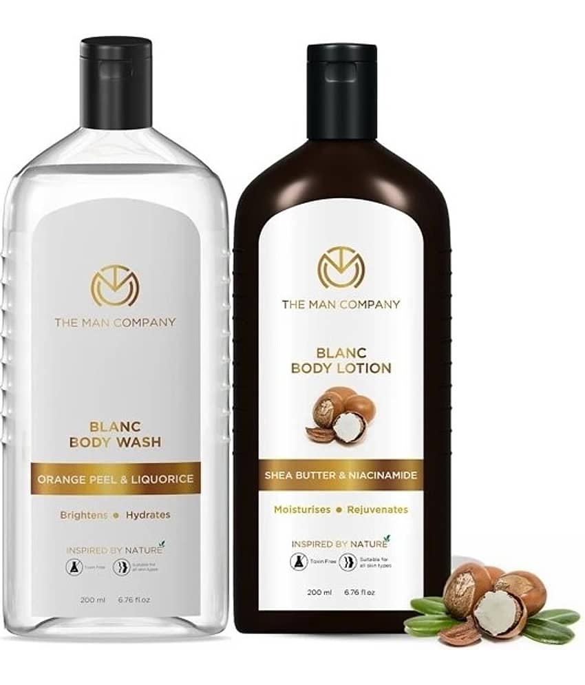 The Man Company Blanc Perfumed Body Wash with Body Lotion for Men | Shea Butter & Niacinamide