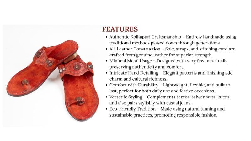 Kolhapuri Ladies Chappal 1 piece