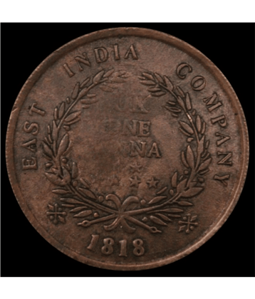 50 GRAM ~Big Coin~ UK 1 Anna 1818 -  William 4th King East India Company {Mandir Issue} Original Very Rare Coin- - - - - Above Image is Captured by us, Buyer will Receive Same Coin- - - - - - - -`