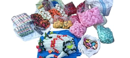 Handcrafted Fabric Blossoms Set KUNUKUNA