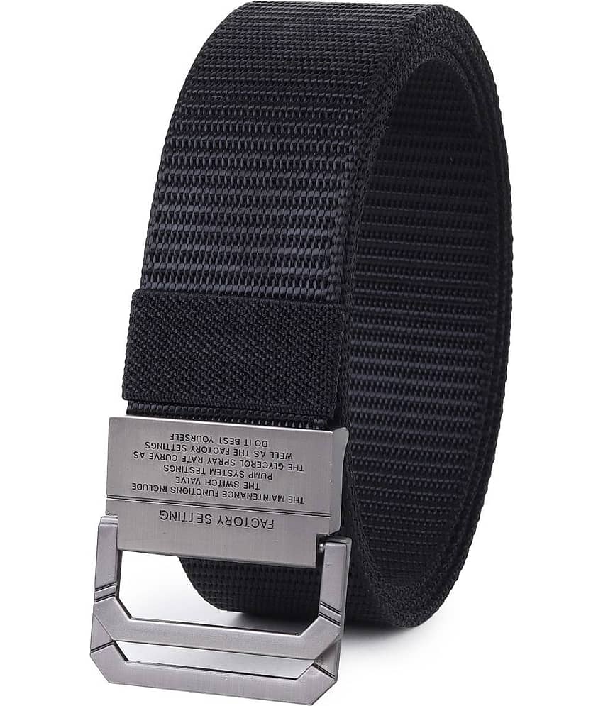 Zacharias - Black Canvas Men's Casual Belt ( Pack of 1 )
