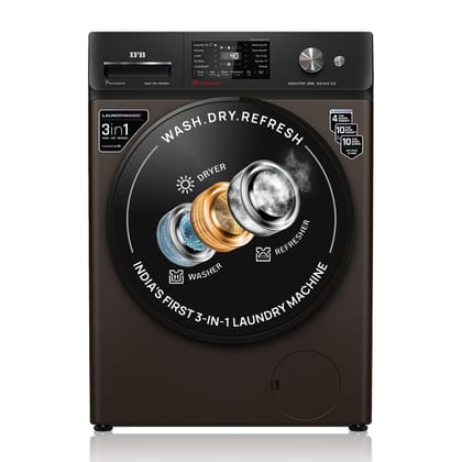 IFB 9/6/3 kg Fully Automatic Washer Dryer Refresher with Steam Refresh, AI Powered, 100% Dry Clothes, 9 Swirl Wash Mimic Handwashing, WiFi & Eco Inverter Motor (WDR Executive ZMN, Mocha) IFB 9/6/3 kg Fully Automatic Washer Dryer Refresher with Steam Refr