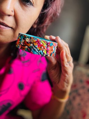 ColorWhirls - a whirl of colors and texture - Single Piece Teal base