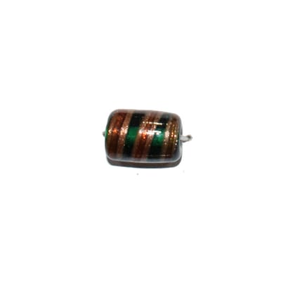 Beadwaala Handmade Fancy Lampwork Glass Beads For Jewelry Making. (Tube) SFL-090-Per Packet 25 Pcs / 15X11 MM