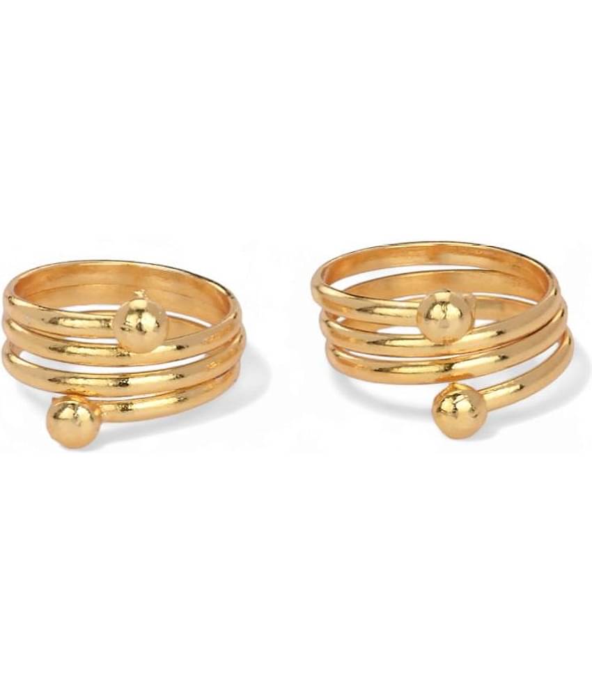 AanyaCentric Gold Toe Rings ( Pack of 1 )