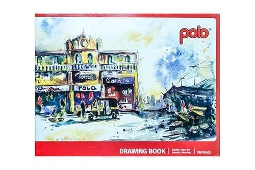 polo A3 Drawing Book Pack of 2 | 36 Pages | Smooth Acid-Free Paper for Sketching & Drawing | Ideal for Artists, Students & Kids | Durable Softcover Sketchpad