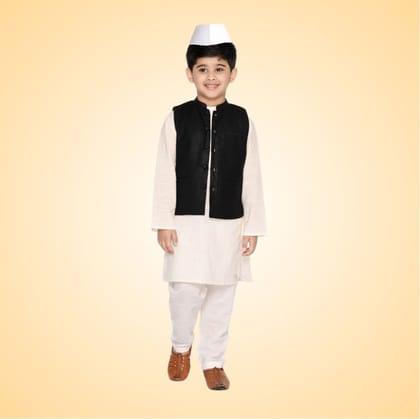 Pandit Jawaharlal Nehru (Chacha Nehru) Costume for Kids – Size: Small (Ages 3 to 5)