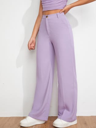 Bellbum Casual Trouser Lavender Lycra Pant-S